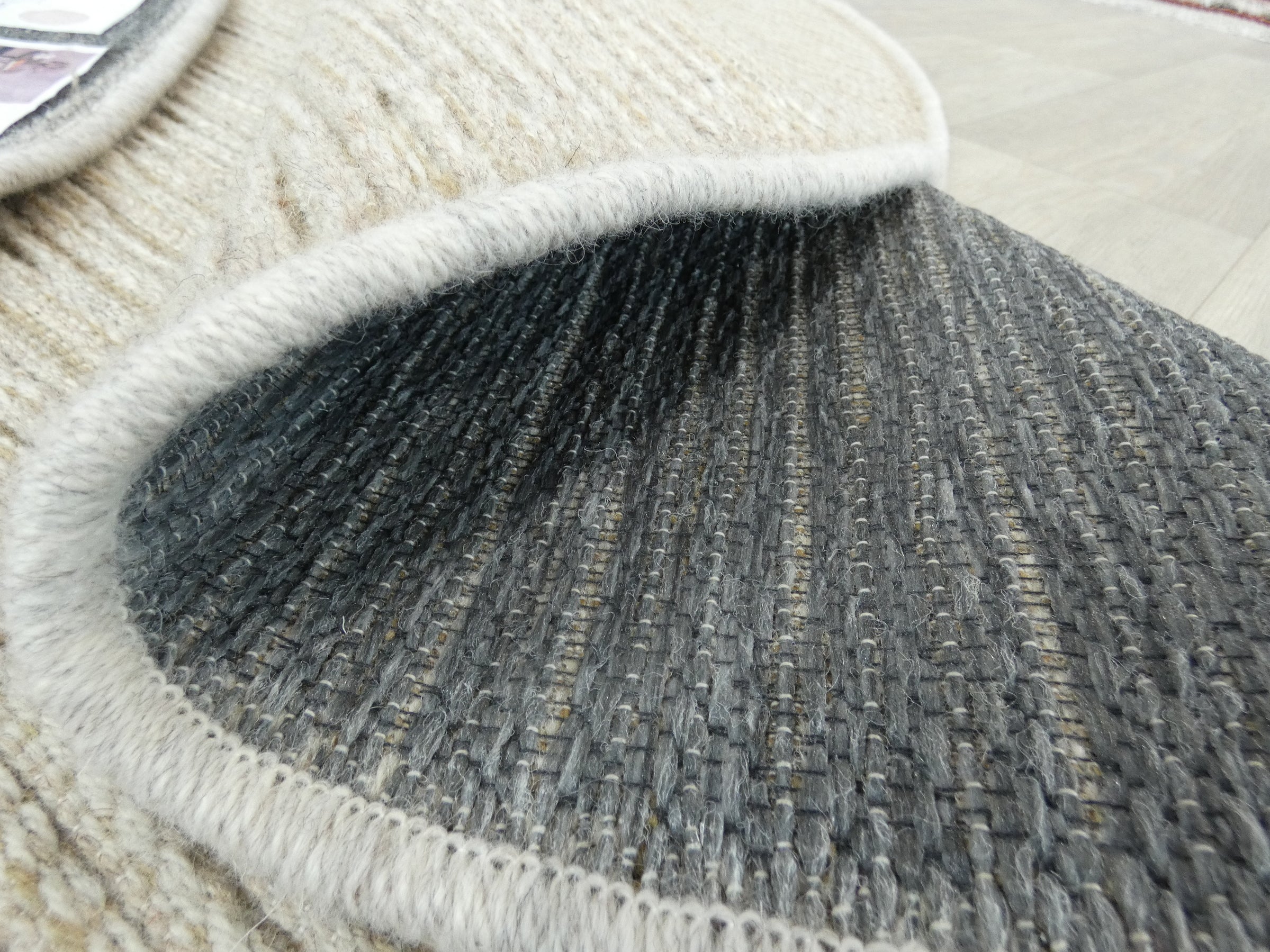 High Line Flatweave Pure Wool Round Rug Size 200 x 200cm — Rugs Direct