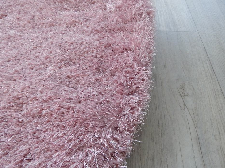 Dream Shaggy Pink Colour Turkish Round Rug - Rugs Direct