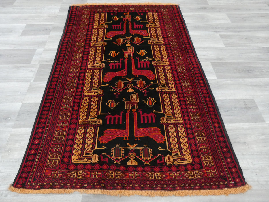 Persian Hand Knotted Baluchi Rug Size: 195 x 130cm
