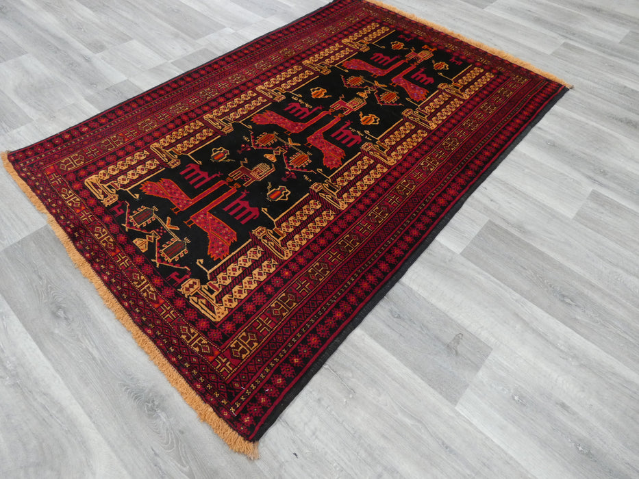 Persian Hand Knotted Baluchi Rug Size: 195 x 130cm