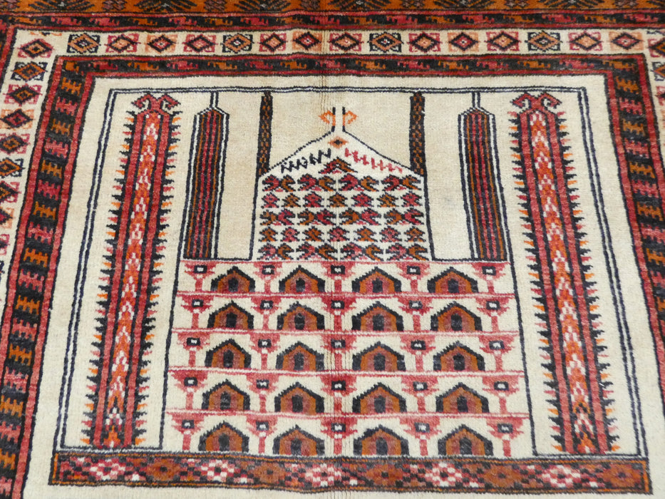 Antique Persian Hand Knotted Prayer Rug - Rugs Direct 