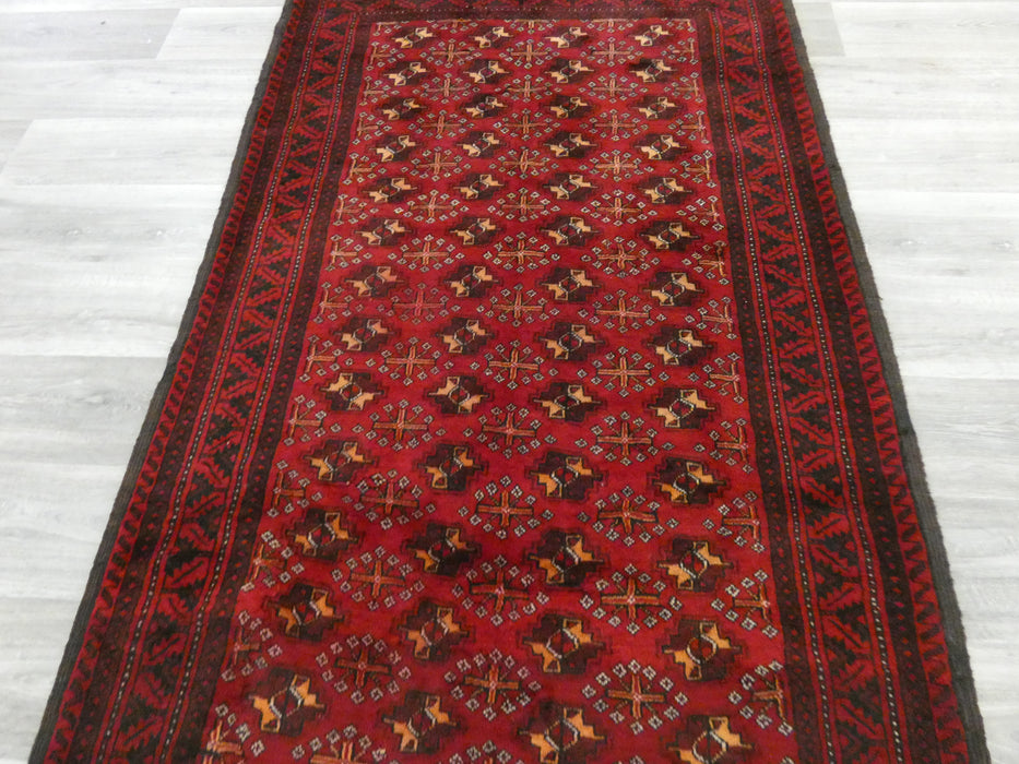 Persian Hand Knotted Baluchi Rug Size: 202 x 107cm
