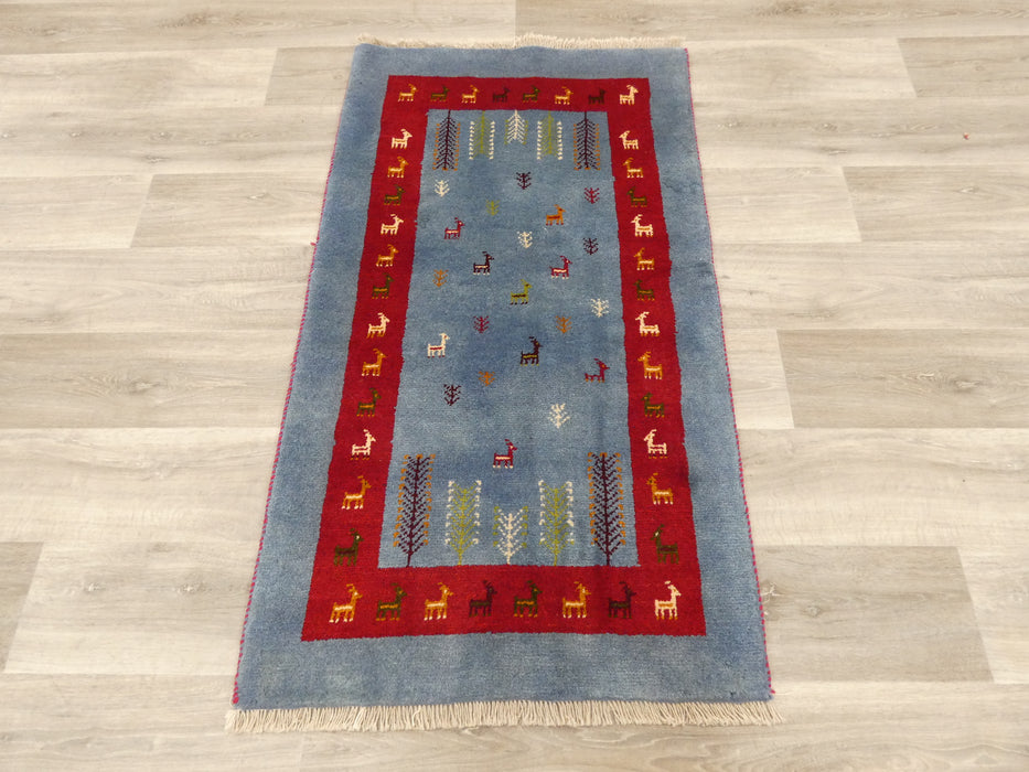Authentic Persian Hand Knotted Gabbeh Rug Size: 139 x 79cm