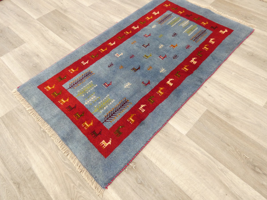 Authentic Persian Hand Knotted Gabbeh Rug Size: 139 x 79cm