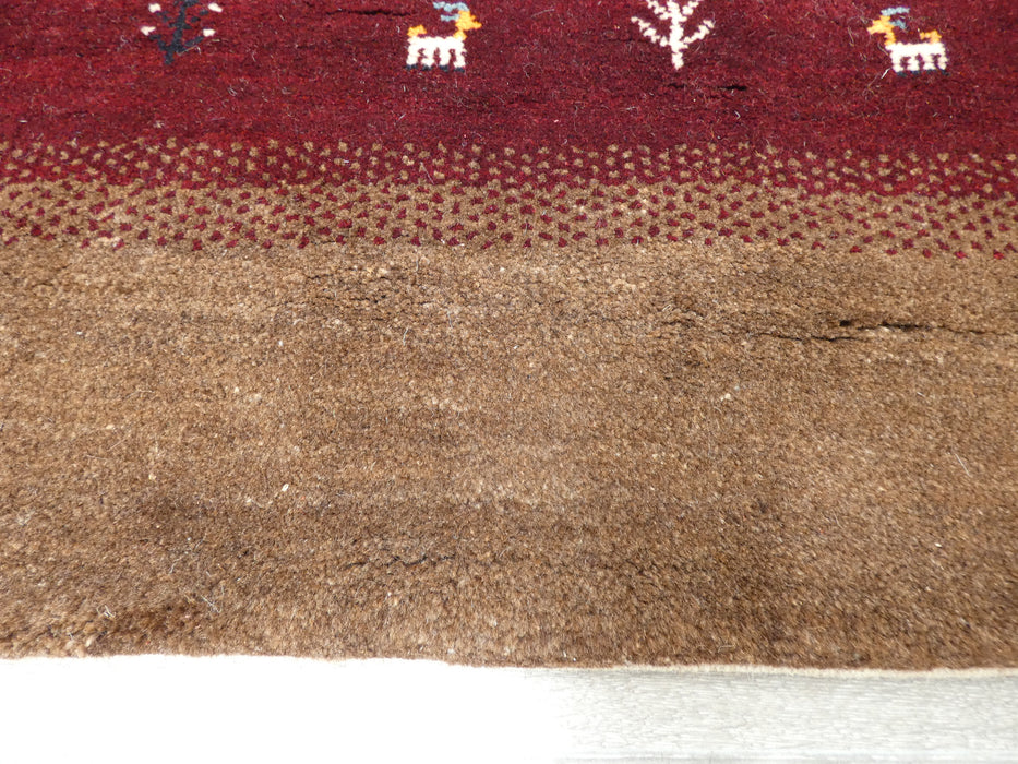 Authentic Persian Hand Knotted Gabbeh Rug Size: 194 x 151cm- Rugs Direct