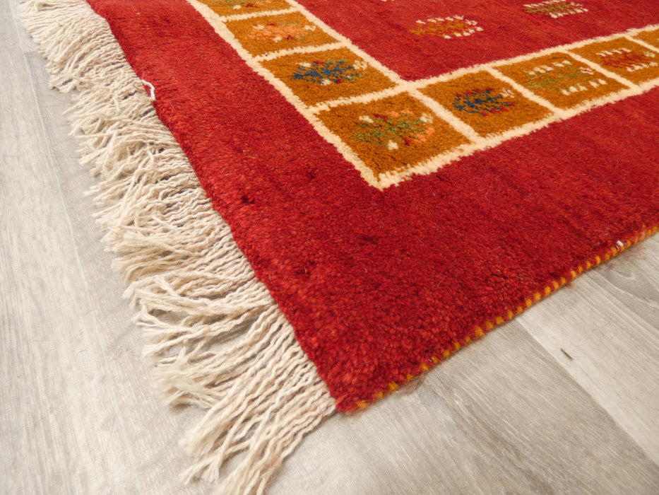 Authentic Persian Hand Knotted Gabbeh Rug Size: 193 x 151cm- Rugs Direct