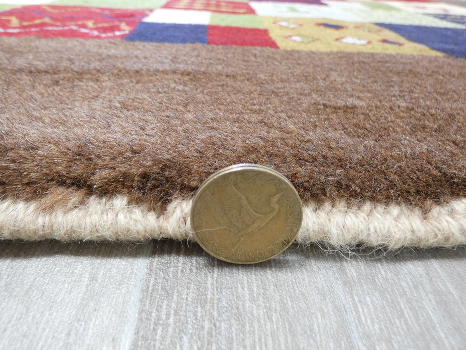 Authentic Persian Hand Knotted Gabbeh Rug Size: 125 x 82cm