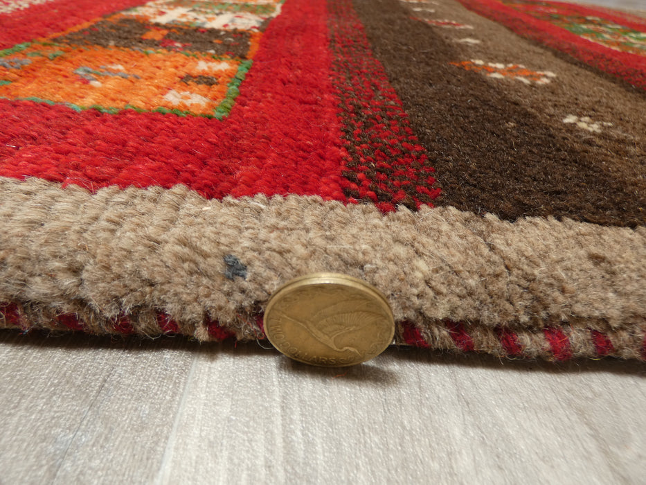 Authentic Persian Hand Knotted Gabbeh Rug Size: 128 x 79cm- Rugs Direct