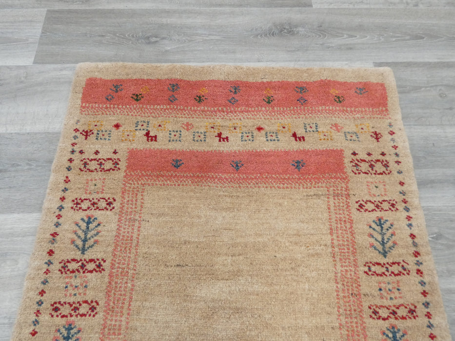 Authentic Persian Hand Knotted Gabbeh Rug Size: 117 x 80cm