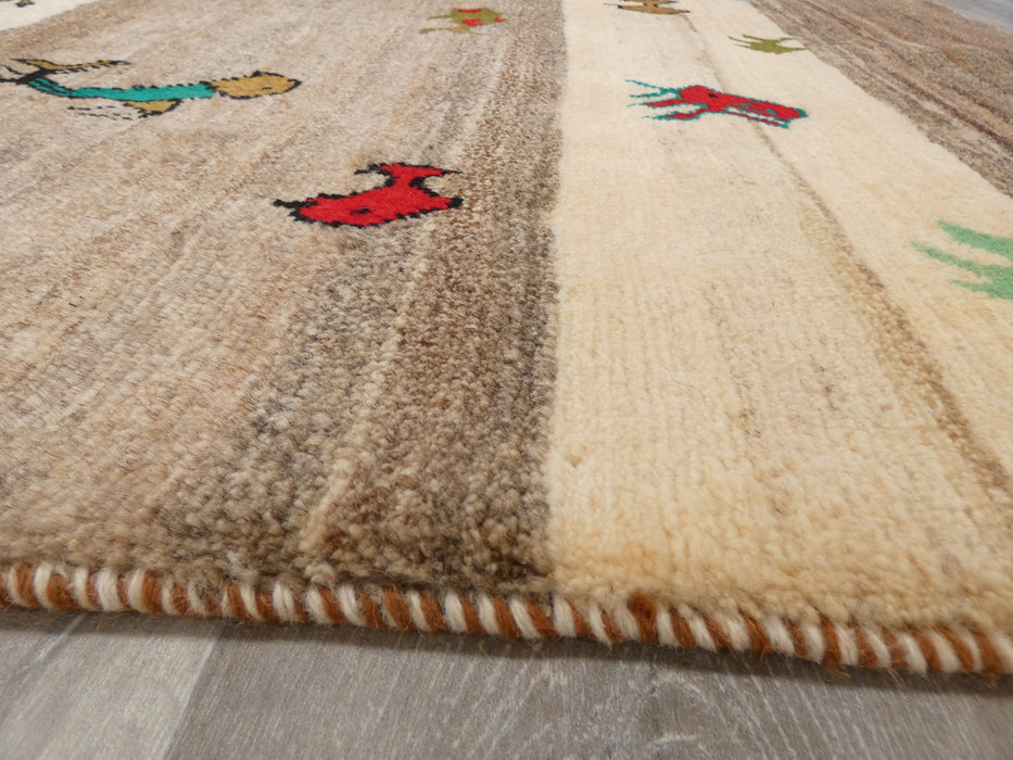 Authentic Persian Hand Knotted Gabbeh Rug Size: 148 x 97cm