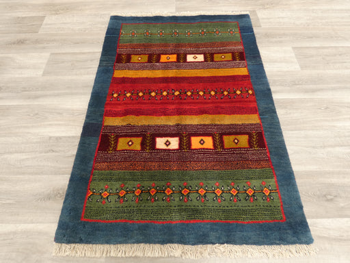 Authentic Persian Hand Knotted Gabbeh Rug Size: 139 x 96cm- Rugs Direct 