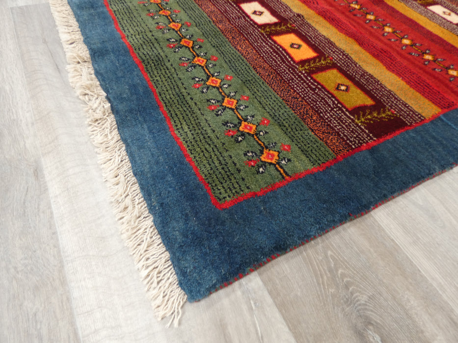 Authentic Persian Hand Knotted Gabbeh Rug Size: 139 x 96cm- Rugs Direct