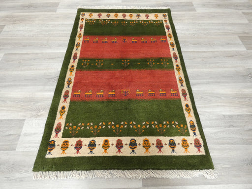 Authentic Persian Hand Knotted Gabbeh Rug Size: 155 x 97cm- Rugs Direct 