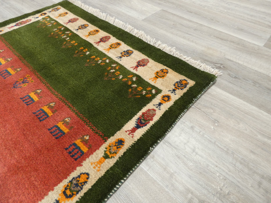 Authentic Persian Hand Knotted Gabbeh Rug Size: 155 x 97cm- Rugs Direct