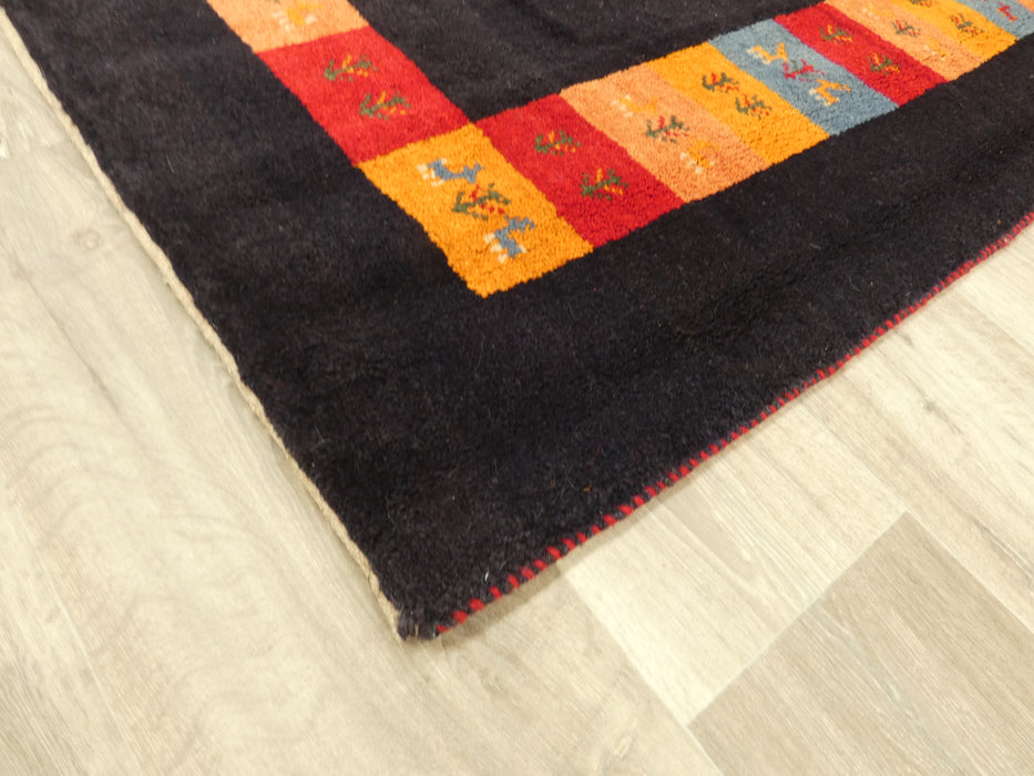 Authentic Persian Hand Knotted Gabbeh Rug Size: 153 x 103cm- Rugs Direct