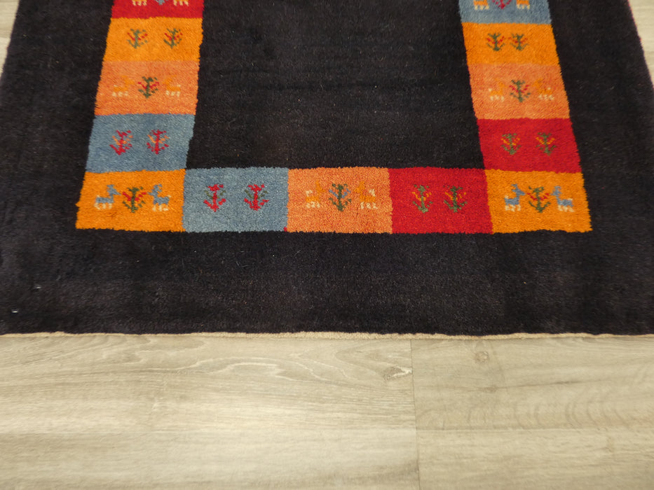 Authentic Persian Hand Knotted Gabbeh Rug Size: 153 x 103cm- Rugs Direct