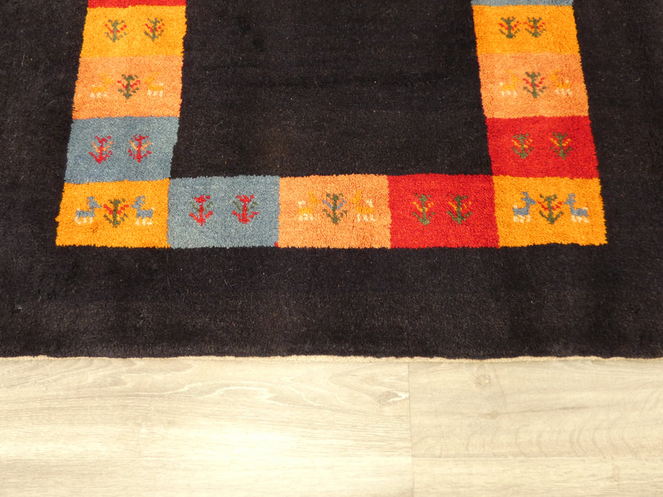 Authentic Persian Hand Knotted Gabbeh Rug Size: 153 x 103cm- Rugs Direct