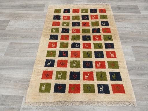 Authentic Persian Hand Knotted Gabbeh Rug Size: 138 x 99cm- Rugs Direct 