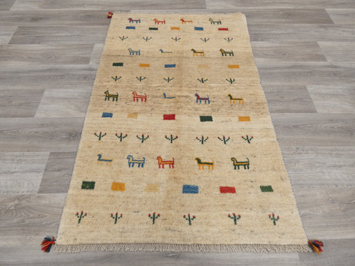 Authentic Persian Hand Knotted Gabbeh Rug Size: 152 x 95cm- Rugs Direct 