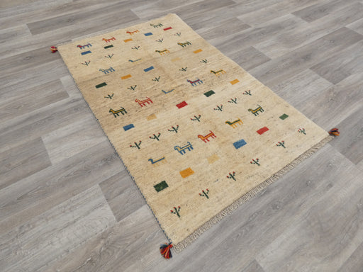 Authentic Persian Hand Knotted Gabbeh Rug Size: 152 x 95cm- Rugs Direct