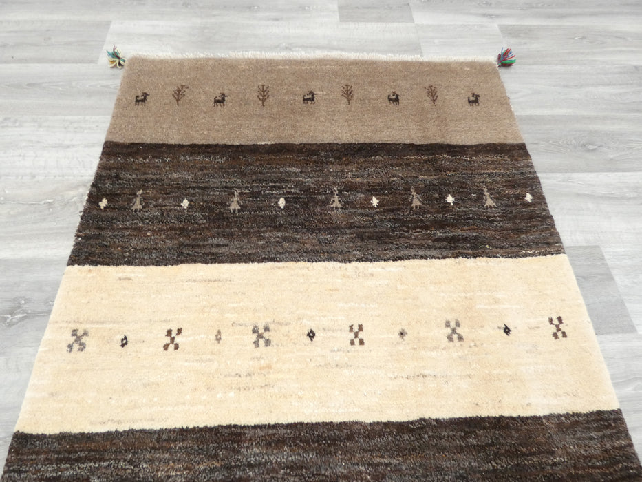Authentic Persian Hand Knotted Gabbeh Rug Size: 155 x 103cm- Rugs Direct