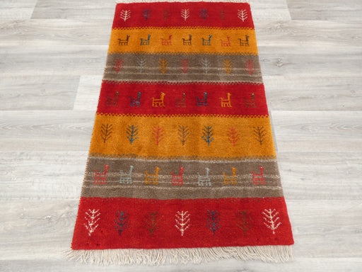 Authentic Persian Hand Knotted Gabbeh Rug Size: 129 x 78cm- Rugs Direct 