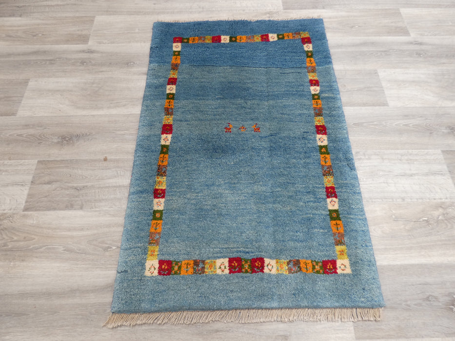 Authentic Persian Hand Knotted Gabbeh Rug Size: 123 x 80cm- Rugs Direct