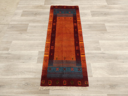 Authentic Persian Hand Knotted Gabbeh Rug Size: 163 x 63cm- Rugs Direct 