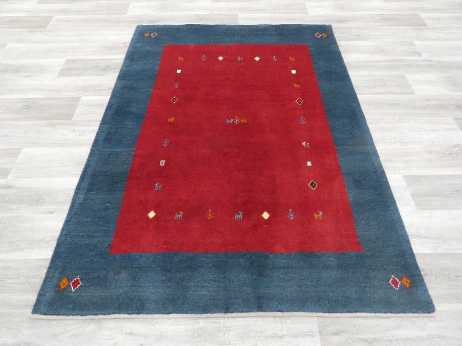 Authentic Persian Hand Knotted Gabbeh Rug Size: 202 x 150cm- Rugs Direct 