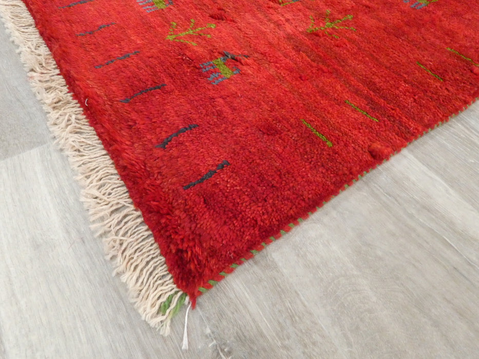 Authentic Persian Hand Knotted Gabbeh Rug Size: 90 x 60cm- Rugs Direct 