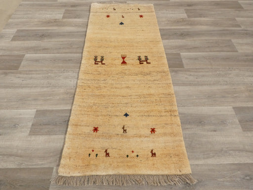 Authentic Persian Hand Knotted Gabbeh Rug Runner Size: 194 x 78cm- Rugs Direct 
