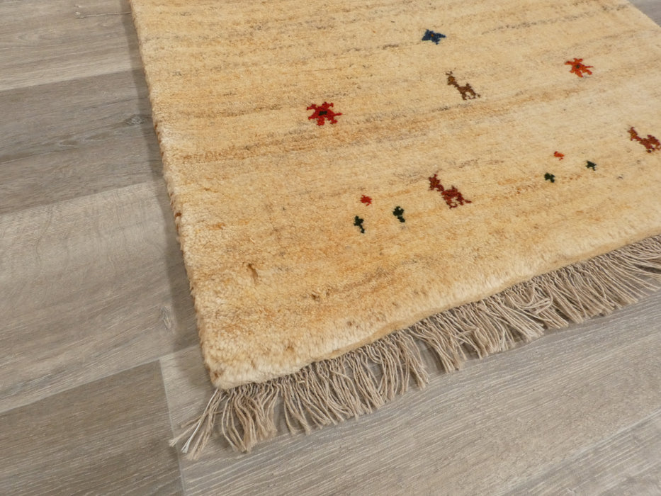 Authentic Persian Hand Knotted Gabbeh Rug Runner Size: 194 x 78cm- Rugs Direct