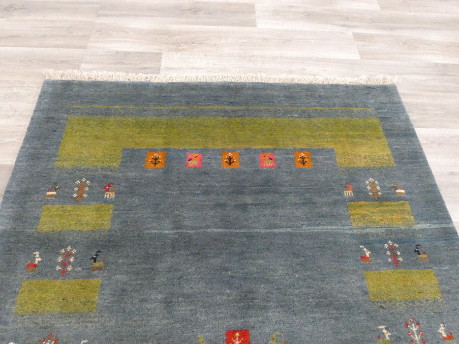 Authentic Persian Hand Knotted Gabbeh Rug Size: 193 x 149cm- Rugs Direct