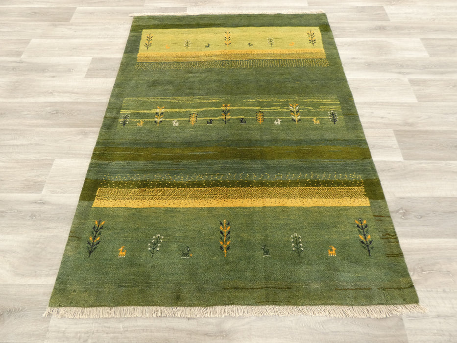 Authentic Persian Hand Knotted Gabbeh Rug Size: 193 x 142cm- Rugs Direct 