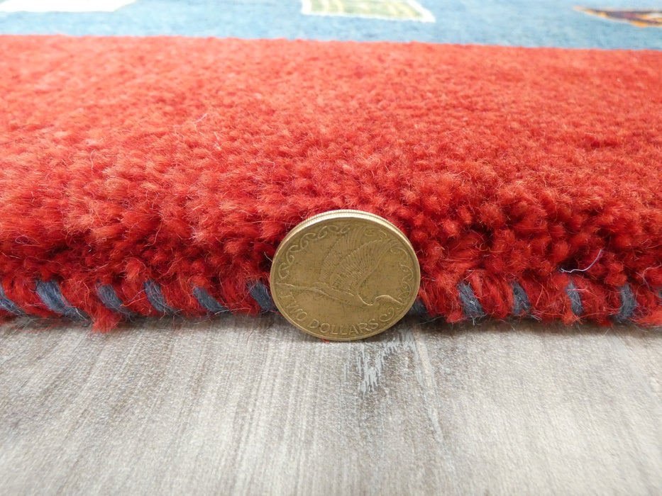 Authentic Persian Hand Knotted Gabbeh Rug Size: 193 x 153cm- Rugs Direct