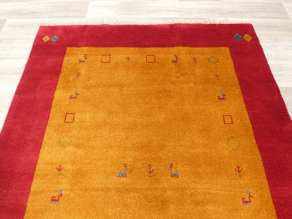 Authentic Persian Hand Knotted Gabbeh Rug Size: 201 x 149cm- Rugs Direct