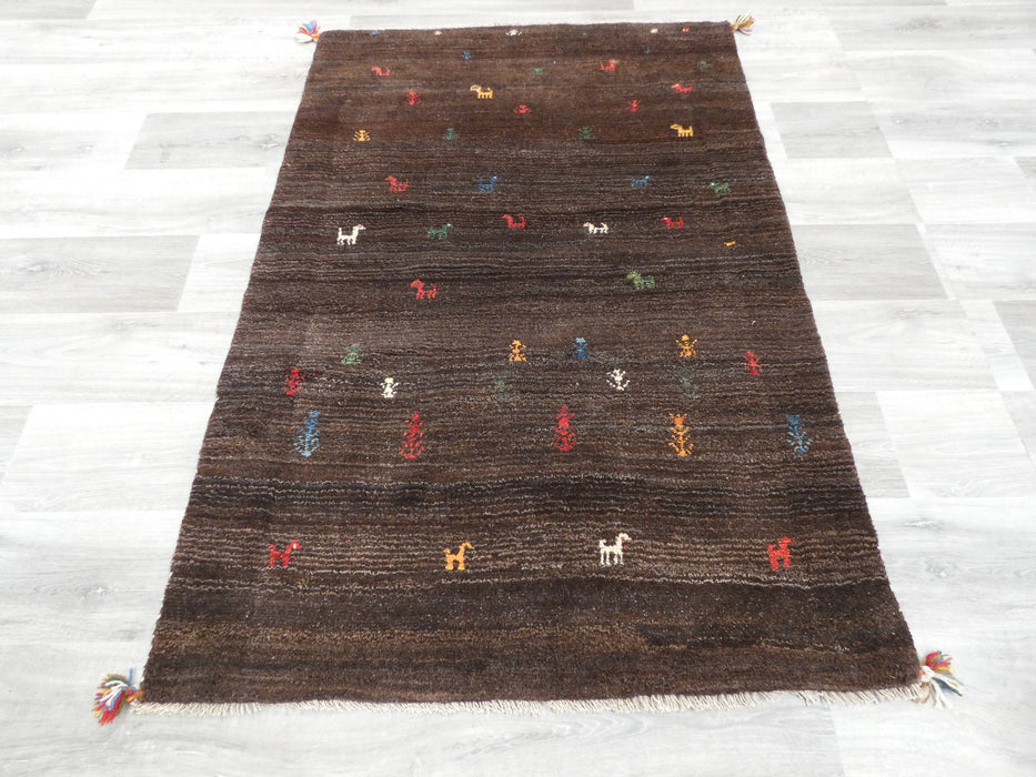 Authentic Persian Hand Knotted Gabbeh Rug Size: 160 x 108cm- Rugs Direct 
