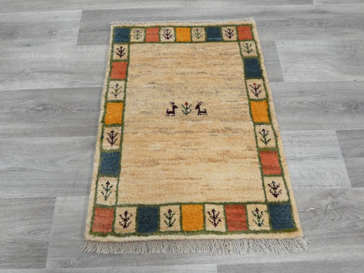 Authentic Persian Hand Knotted Gabbeh Rug Size: 83 x 61cm- Rugs Direct 