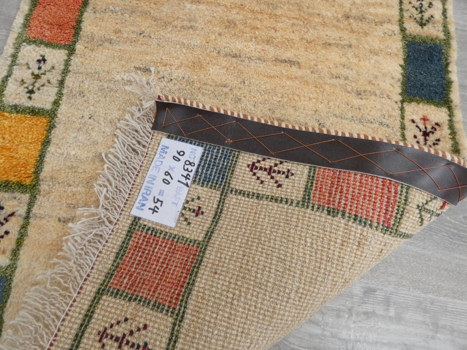 Authentic Persian Hand Knotted Gabbeh Rug Size: 83 x 61cm- Rugs Direct