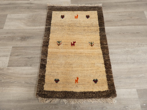 Authentic Persian Hand Knotted Gabbeh Rug Size: 93 x 60cm- Rugs Direct 