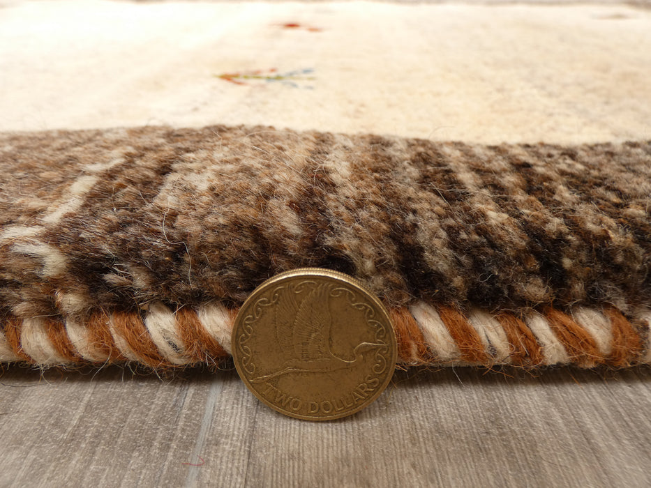 Authentic Persian Hand Knotted Gabbeh Rug Size: 93 x 60cm- Rugs Direct