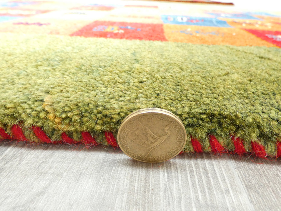 Authentic Persian Hand Knotted Gabbeh Rug Size: 90 x 65cm- Rugs Direct