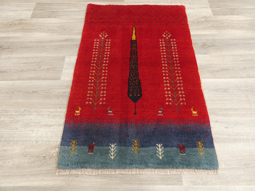 Authentic Persian Hand Knotted Gabbeh Rug Size: 127 x 82cm- Rugs Direct 
