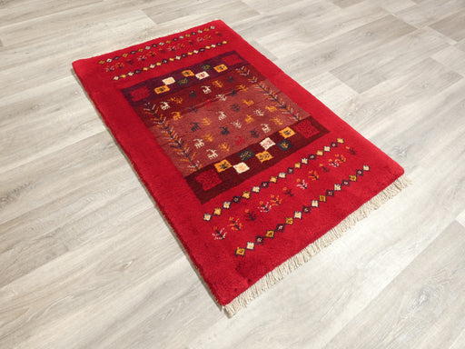 Authentic Persian Hand Knotted Gabbeh Rug Size: 121 x 80cm- Rugs Direct 