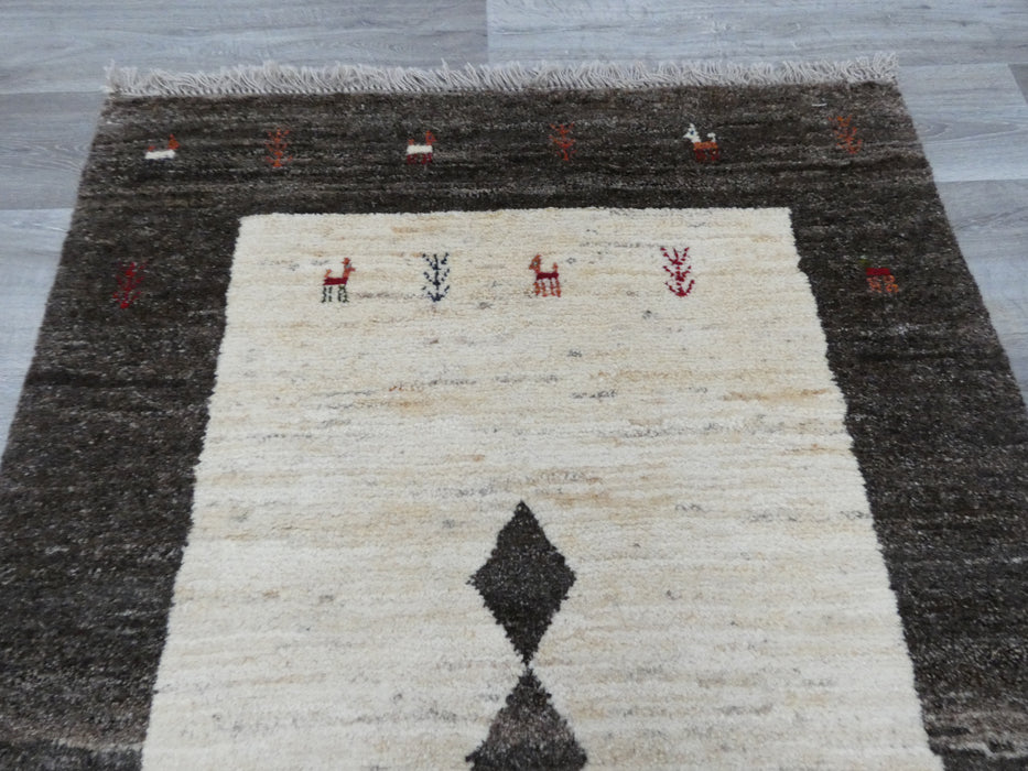 Authentic Persian Hand Knotted Gabbeh Rug Size: 162 x 106cm- Rugs Direct