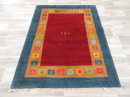 Authentic Persian Hand Knotted Gabbeh Rug Size: 194 x 153cm- Rugs Direct