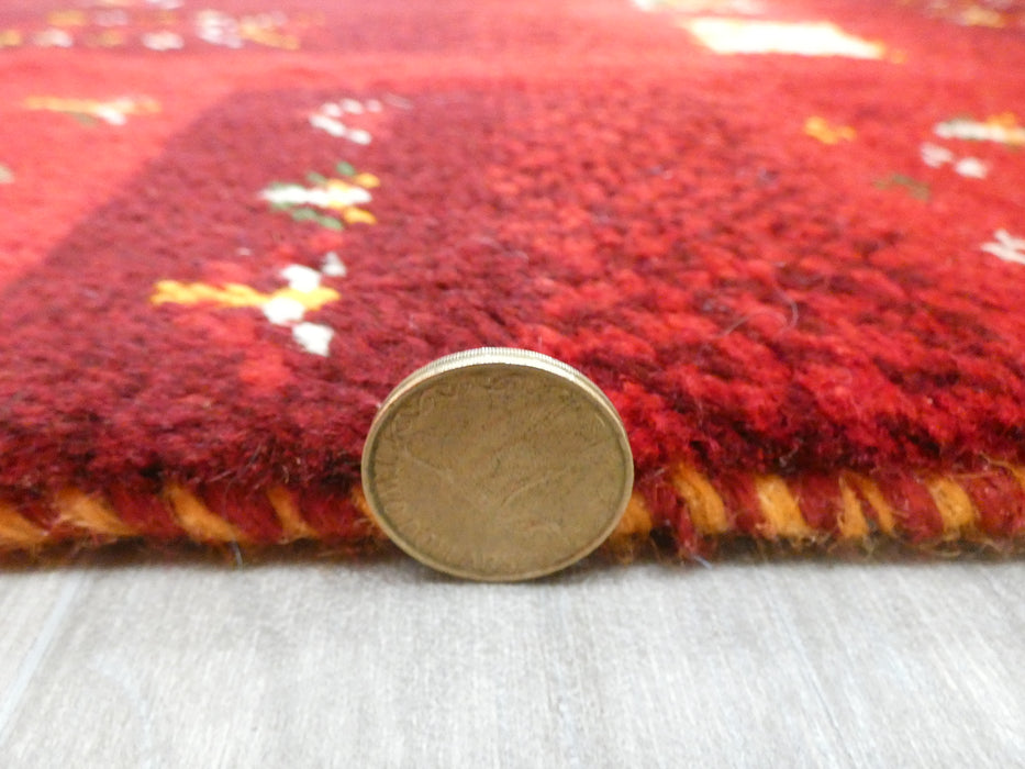 Authentic Persian Hand Knotted Gabbeh Rug Size: 118 x 83cm- Rugs Direct