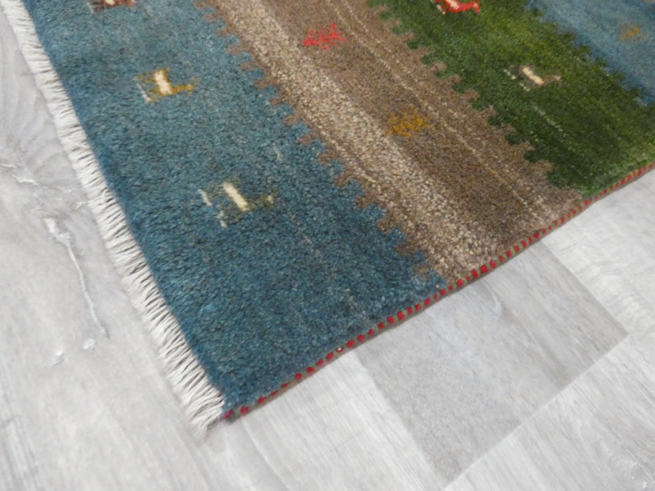 Authentic Persian Hand Knotted Gabbeh Rug Size: 122 x 80cm- Rugs Direct