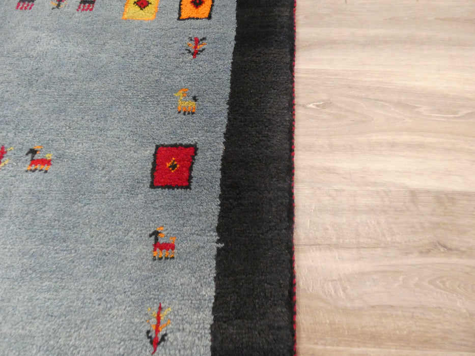 Authentic Persian Hand Knotted Gabbeh Rug Size: 123 x 81cm- Rugs Direct