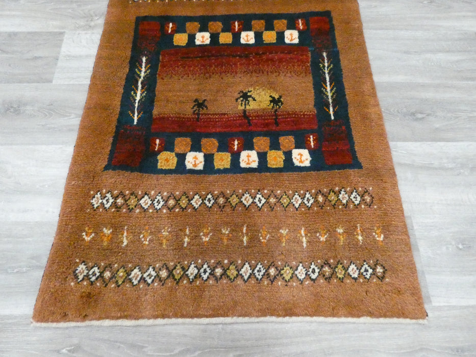 Authentic Persian Hand Knotted Gabbeh Rug Size: 126 x 80cm- Rugs Direct